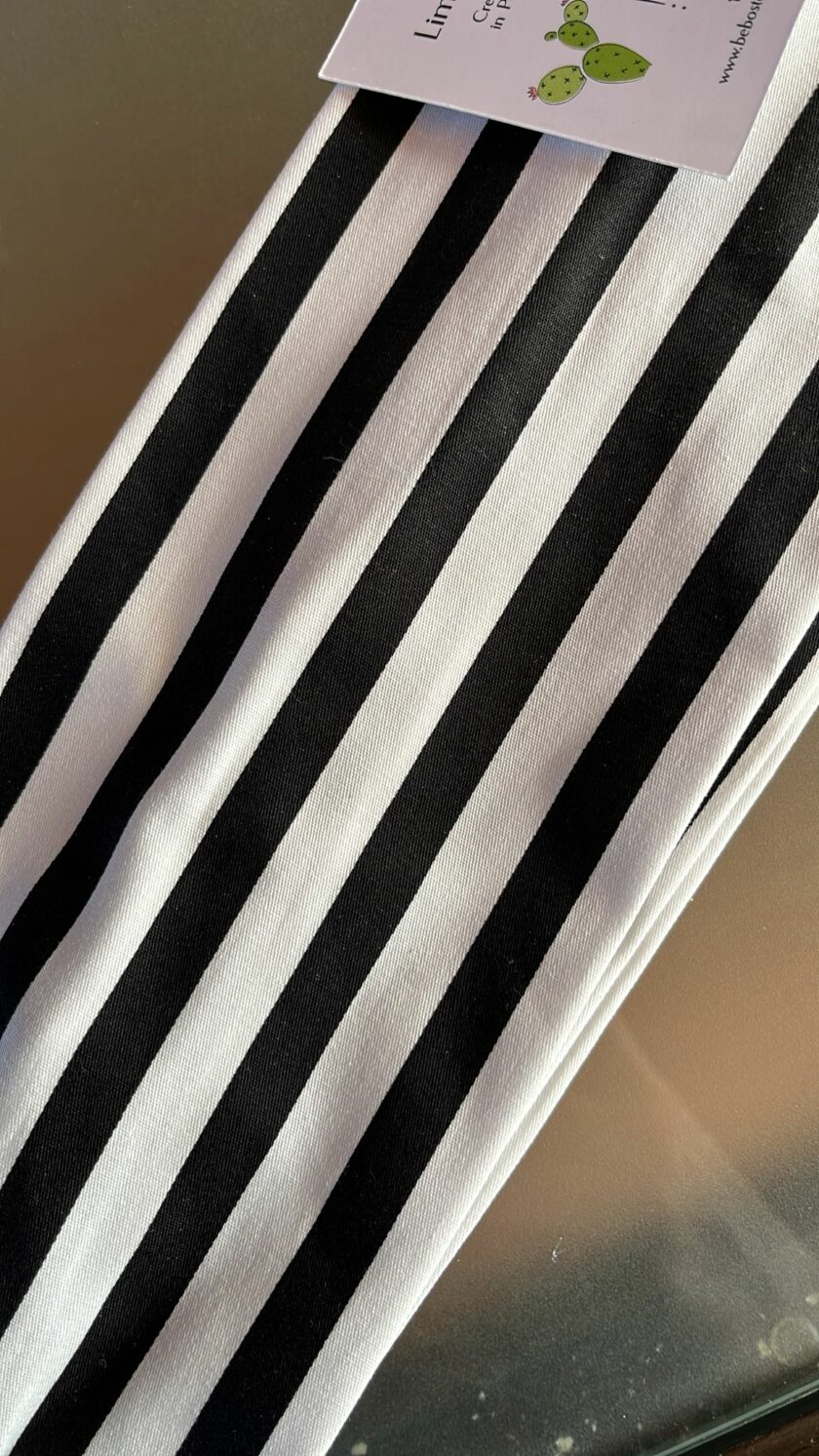 Fascia modellabile righe black and white